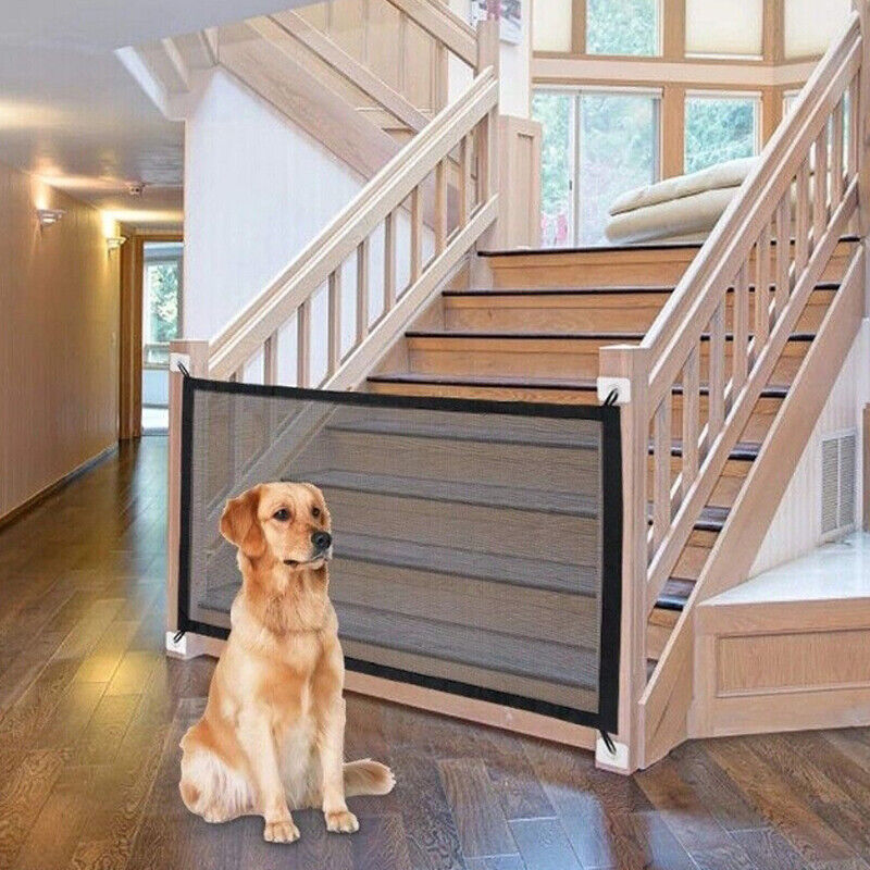 Pet Isolation Mesh No Drilling Safety Fences Net Portable Dog Cat Stair Door