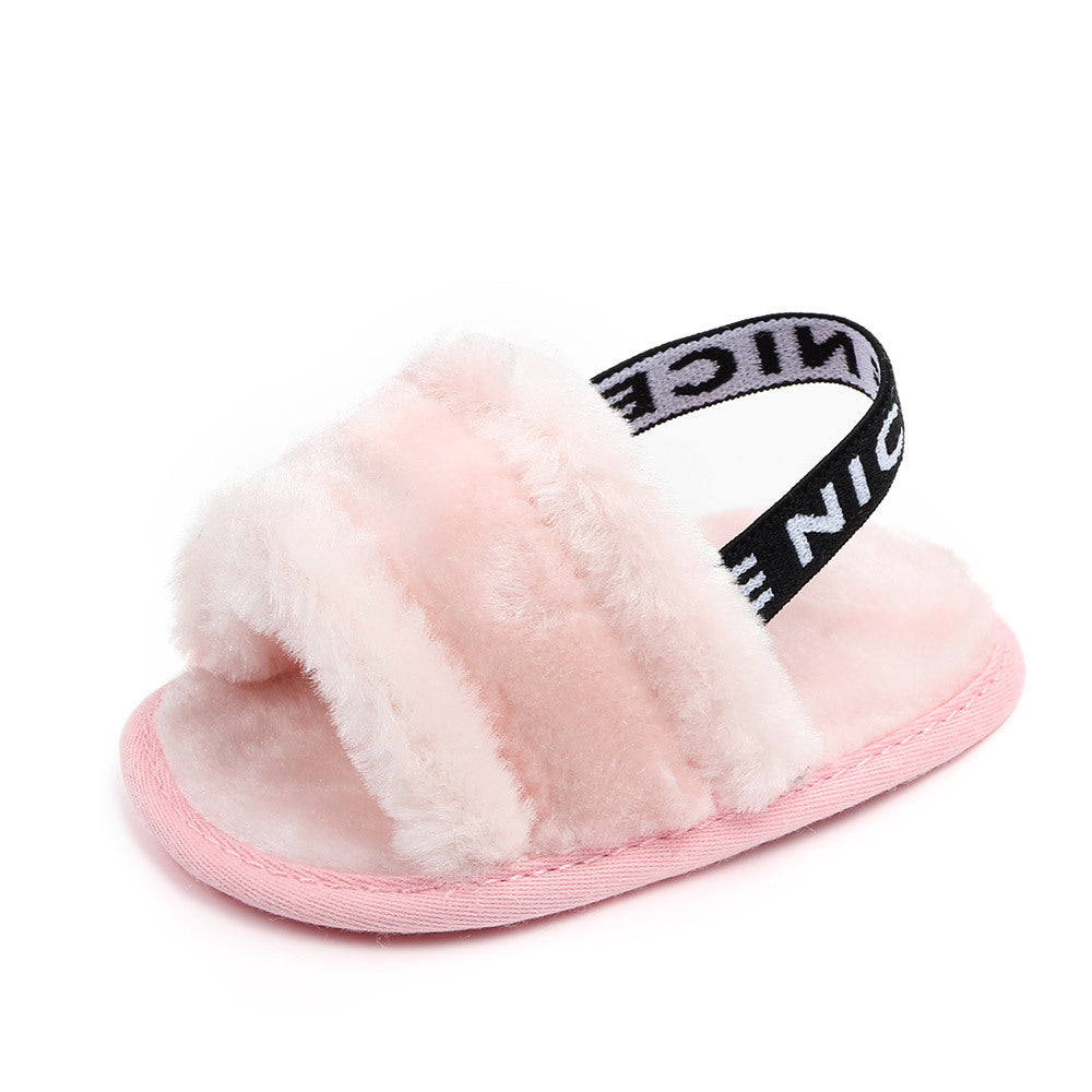 Hairy sandals Baby shoes