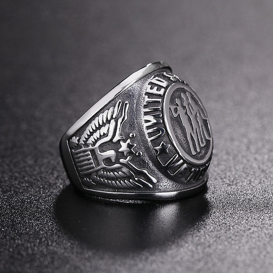 Mens Fashion Personalized Titanium Steel Ring