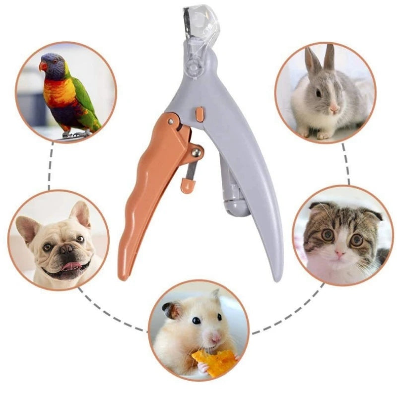 Dog Cat Pet Grooming Supplies Pet Nail Clipper LED Light Emitting Magnifiable Special Nail Clipper Multi Function Nail Trimmer