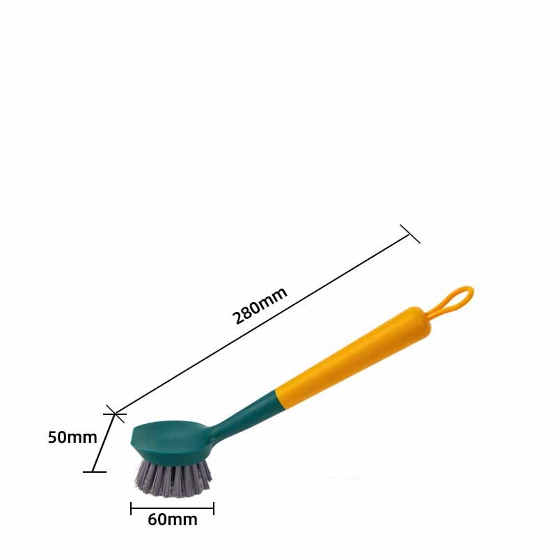 Kitchen Pot Brush Dish Brush Long Handle Soft Bristle Cup Brush Board Brush Shoe Brush Window Scraper Sweeper TPR Set