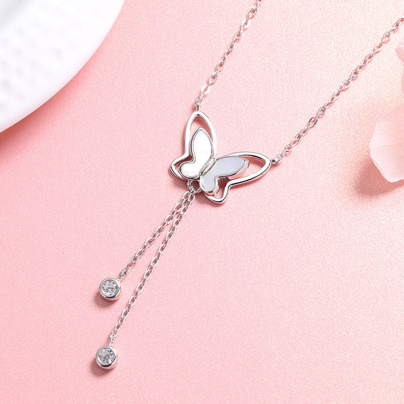 Female Butterfly Clavicle Pendant Necklace Fairy Jewelry Female