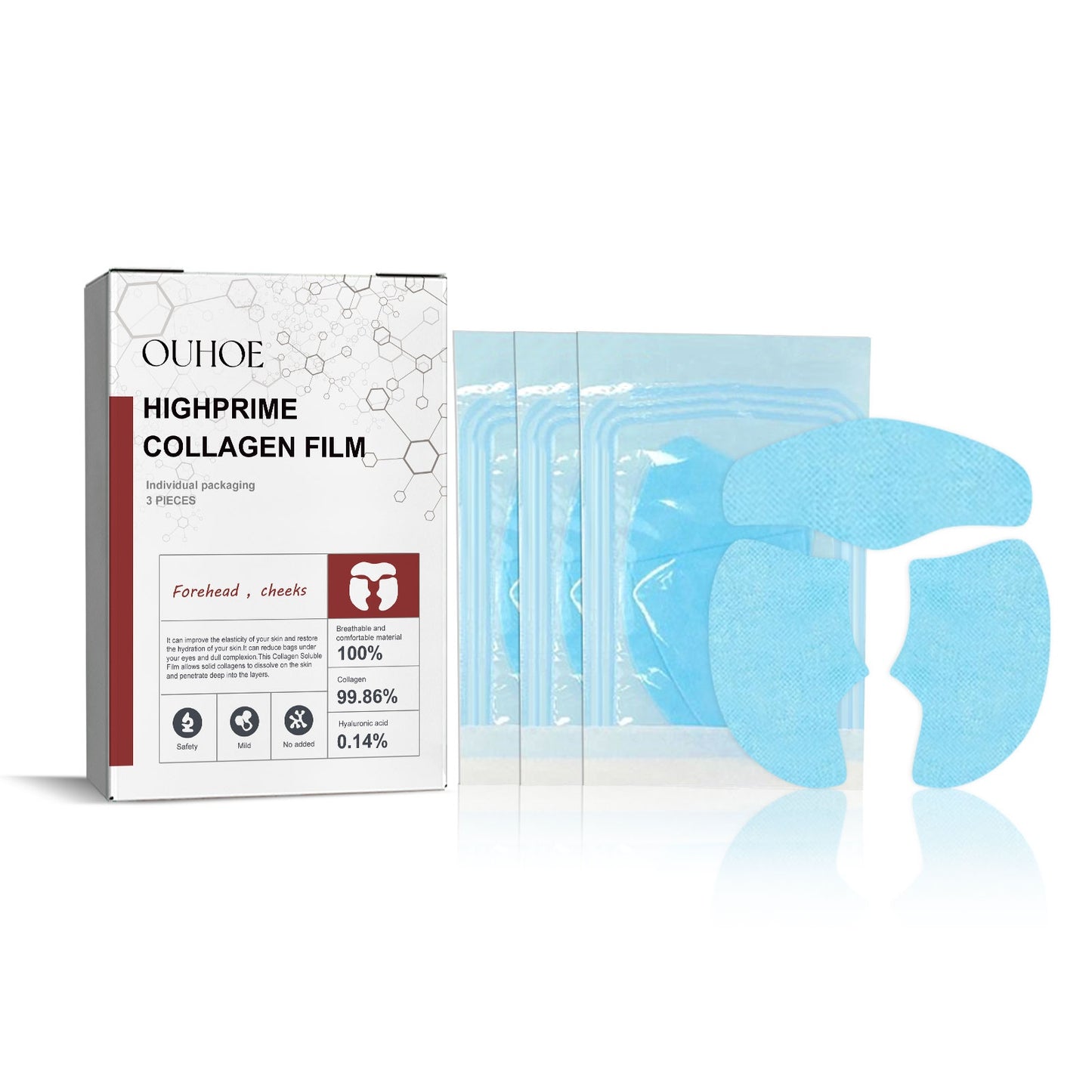 OUHOE Collagen Mask Fades Wrinkles, Dark Circles, Tightens Skin, Plumps, Moisturizes, Rejuvenates