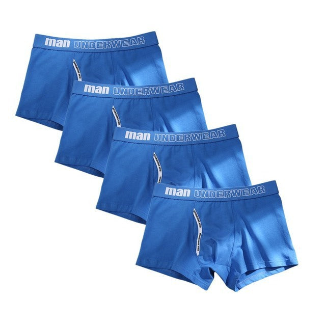 4pcs Boxer Mens Cotton Underpants