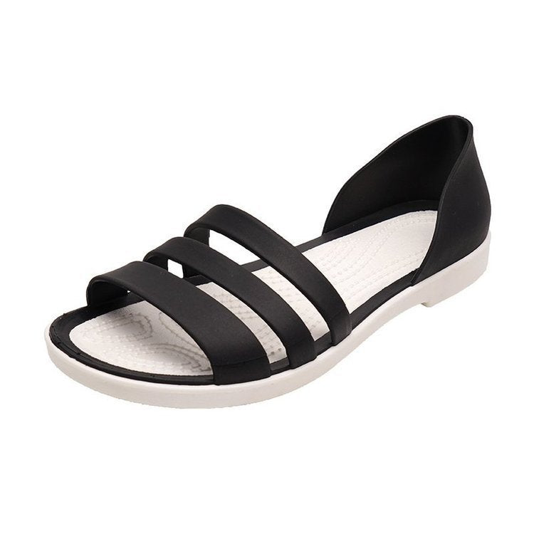 Sandals Fashion Open-toed Low-heel Student Flat Roman Shoes