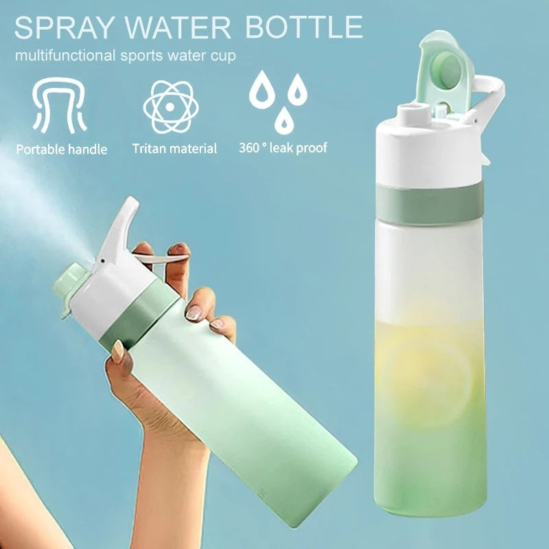 Spray Water Bottle For Outdoor Sport Fitness Water Cup Large Capacity Spray Bottle Drinkware Travel Bottles Kitchen Gadgets Eco-Friendly Large CapacitySpray Water Bottle