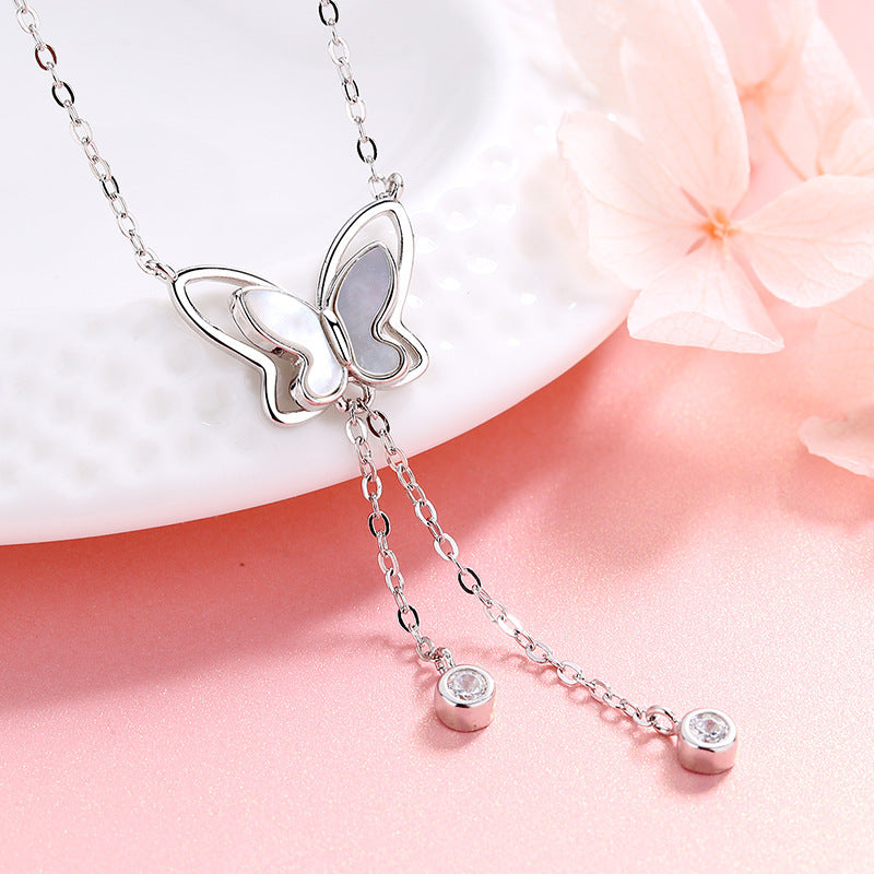 Female Butterfly Clavicle Pendant Necklace Fairy Jewelry Female