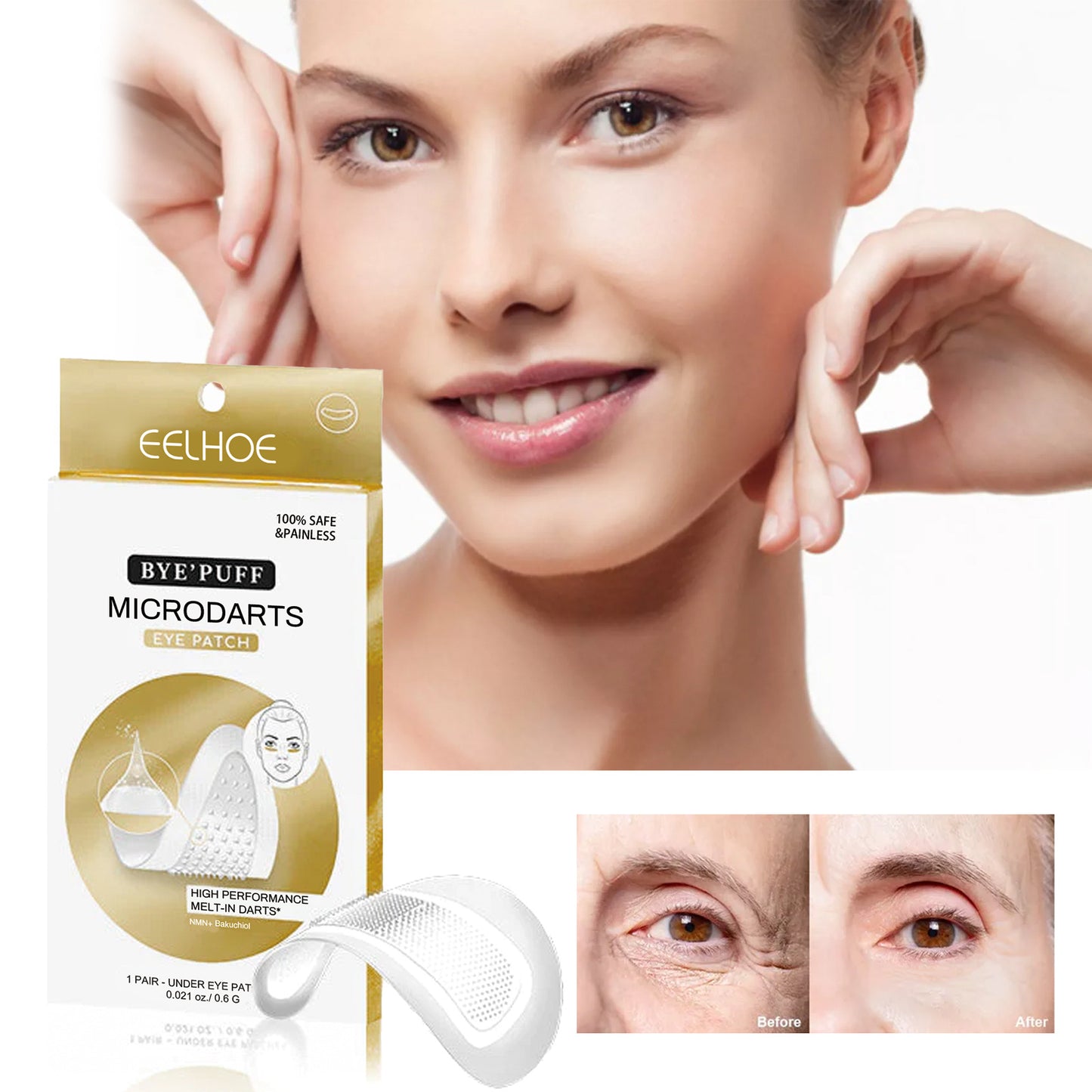 EELHOE Eye Patch Tightens Eye Lines, Moisturizes The Skin Around The Eyes, Dark Circles, Eye Bags, Elasticity, Repair, And Eye Mask