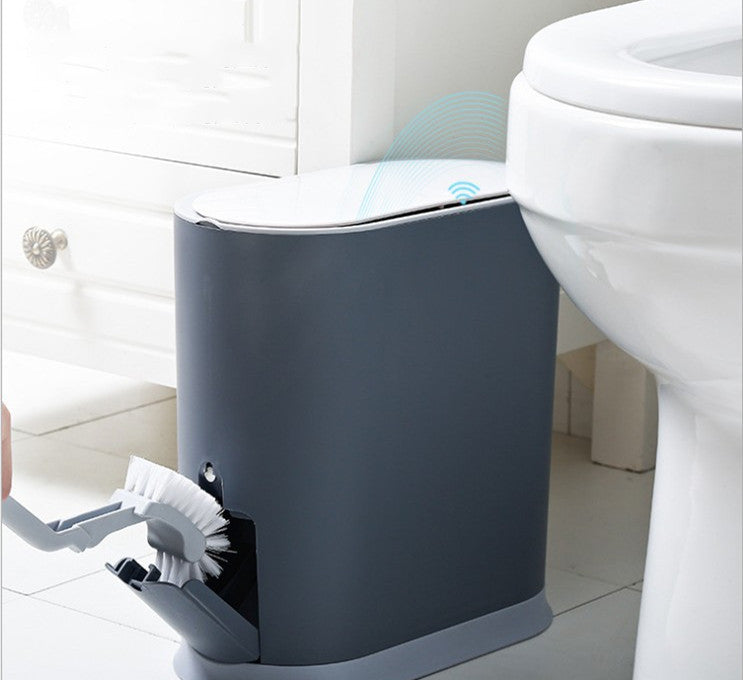 Toilet Toilet Brush Electric Smart Trash Can With Lid Sensor Waterproof