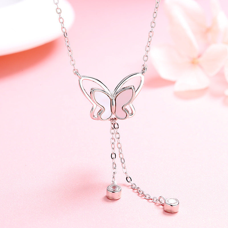 Female Butterfly Clavicle Pendant Necklace Fairy Jewelry Female