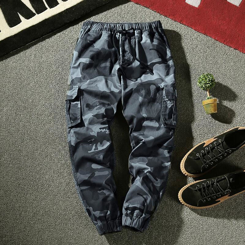 Mens Casual Fashion Loose Legged Camouflage Pants